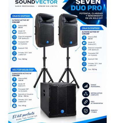 Kit sonorización Seven Soundvector DUO PRO