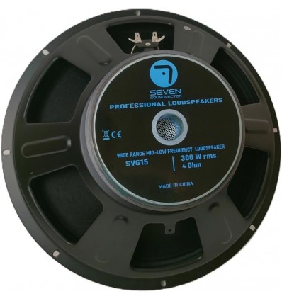 Seven Soundvector SVG15/4 Woofer 15 Pulgadas Altavoz Profesional de Grave Medio-Grave 4 Ohm 300W AES 600W Programa